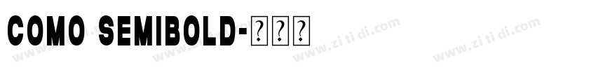 Como SemiBold字体转换